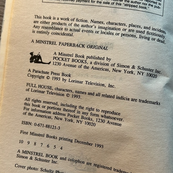 VINTAGE Full House Stephanie Books Lot of 2, 1990’s a Minstrel Book - Picture 13 of 13
